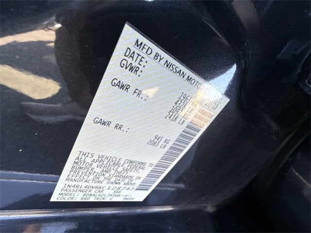 2019 Nissan Altima 2.5 SV